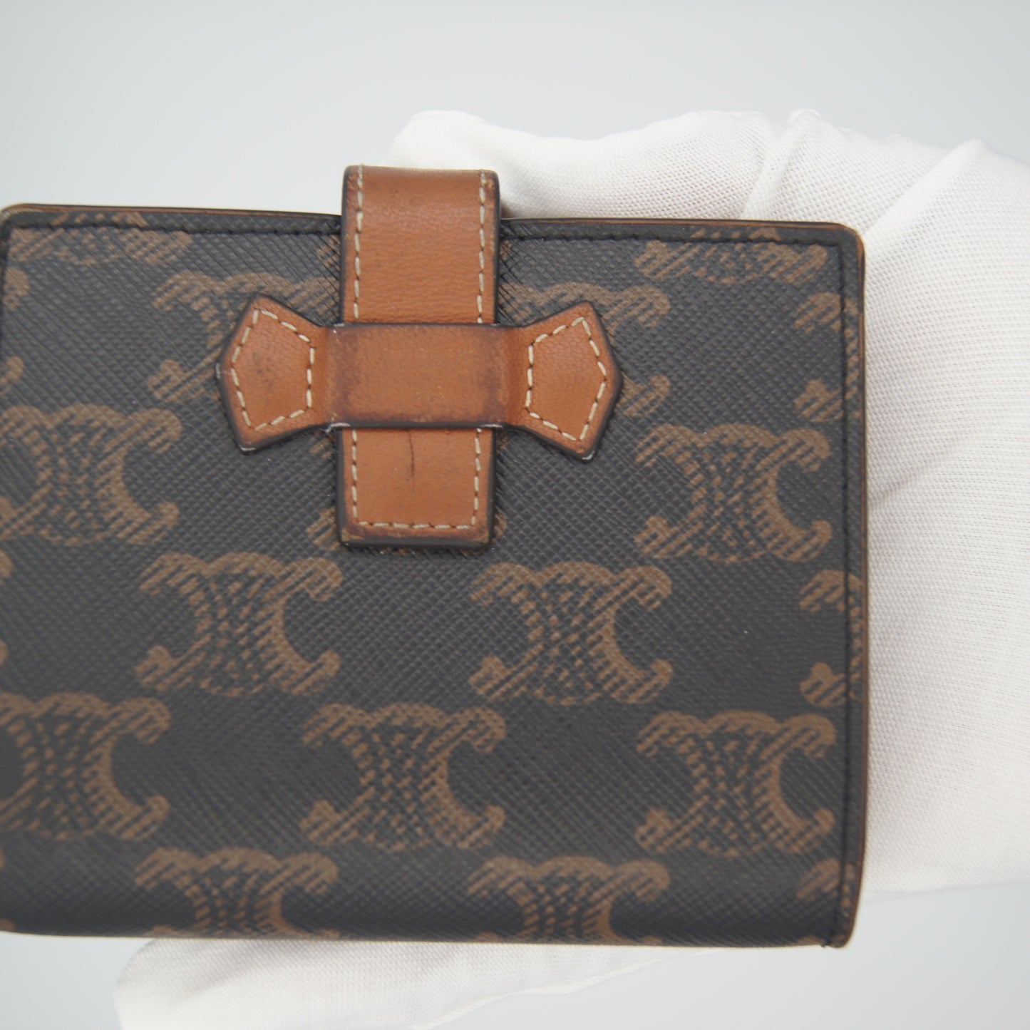 Celine fine strap leather wallet