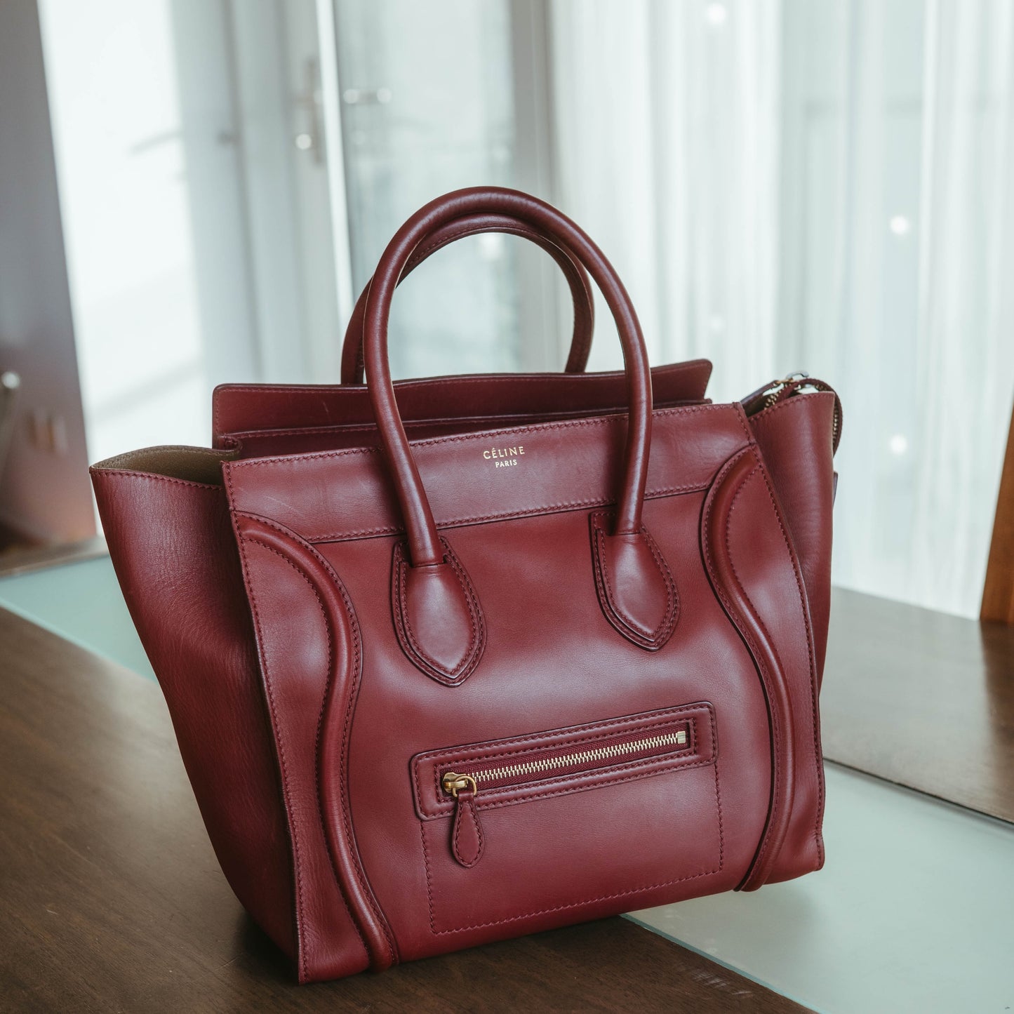 Celine Luggage Mini Shopper Leather