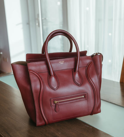 Celine Luggage Mini Shopper Leather