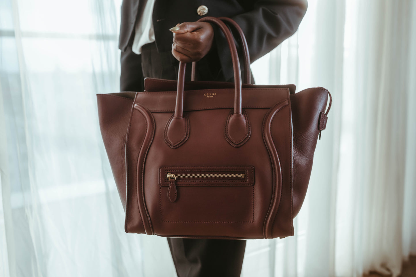 Celine Luggage Mini Shopper Leather