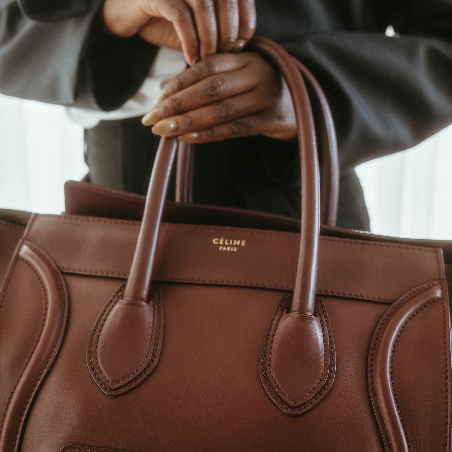 Celine Luggage Mini Shopper Leather