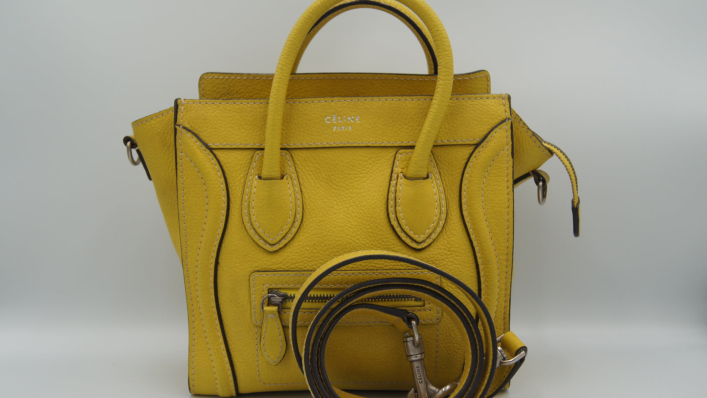 Celine Nano Calf Leather Yellow