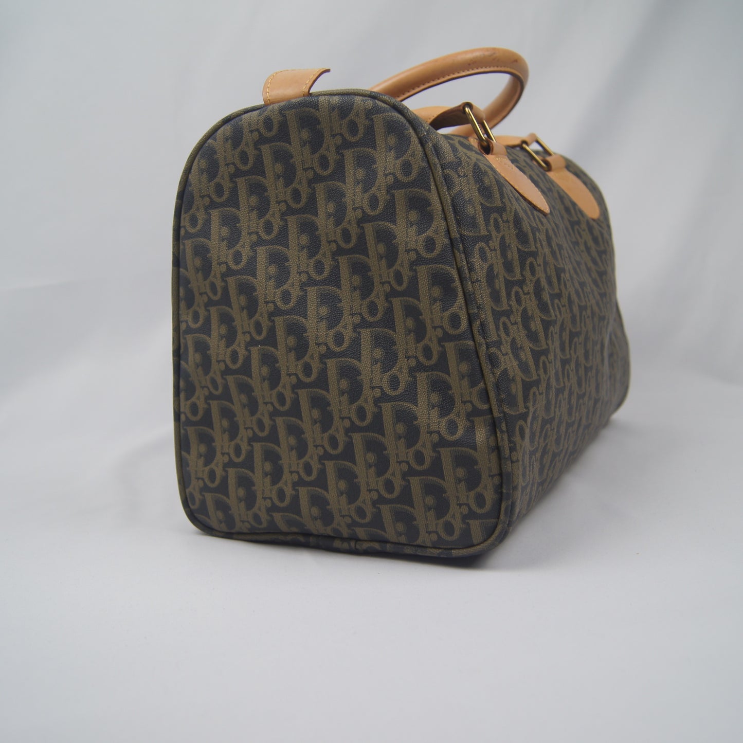 Christian Dior Trotter Canvas Boston Bag PVC Black