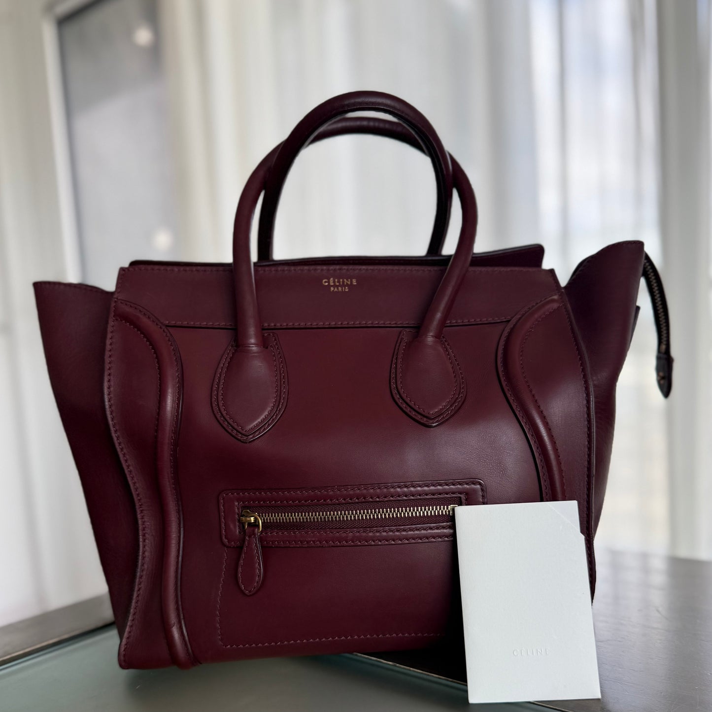 Celine Luggage Mini Shopper Leather