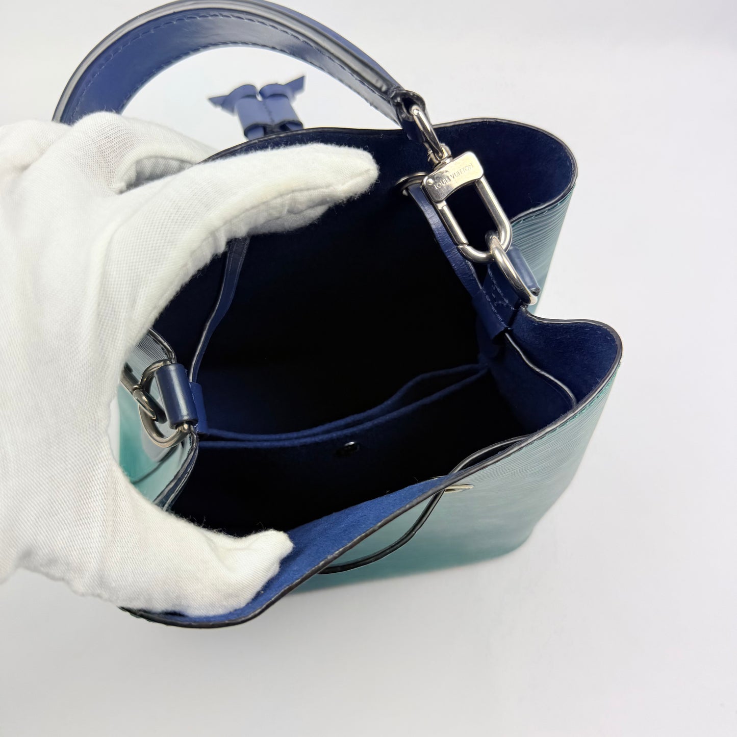 Louis Vuitton - green and blue NéoNoé BB Epi Leather Bucket Bag