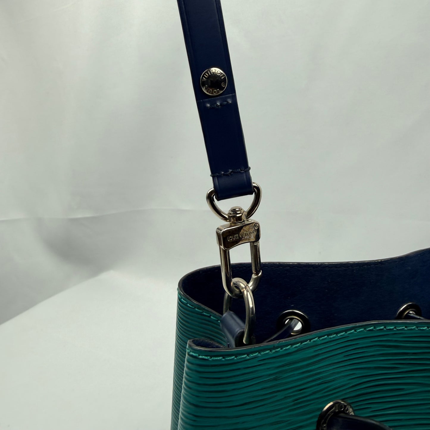 Louis Vuitton - green and blue NéoNoé BB Epi Leather Bucket Bag