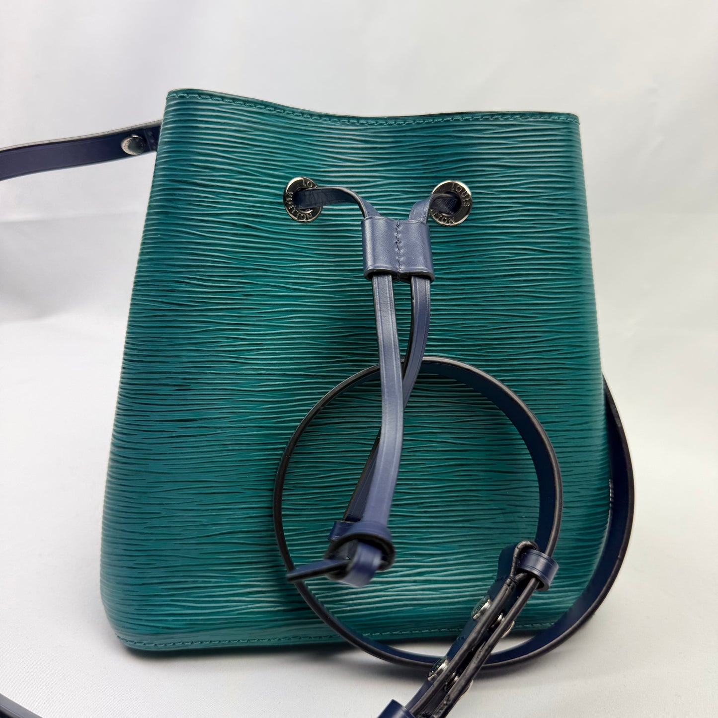 Louis Vuitton - green and blue NéoNoé BB Epi Leather Bucket Bag