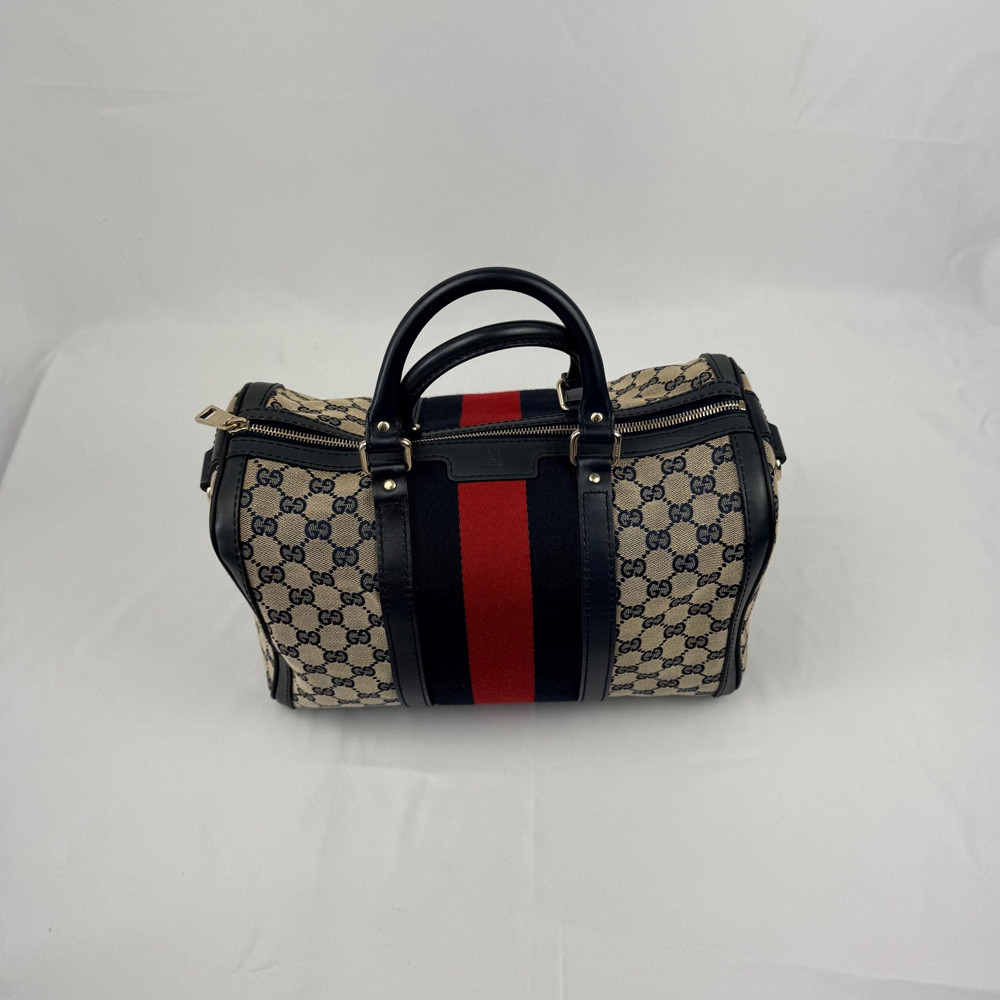 Gucci - Medium GG Canvas Web Joy Boston Bag