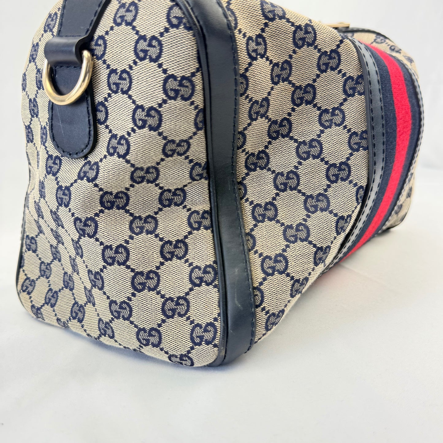Gucci - Medium GG Canvas Web Joy Boston Bag