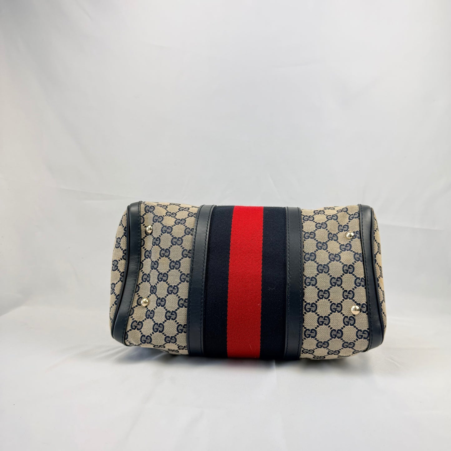 Gucci - Medium GG Canvas Web Joy Boston Bag